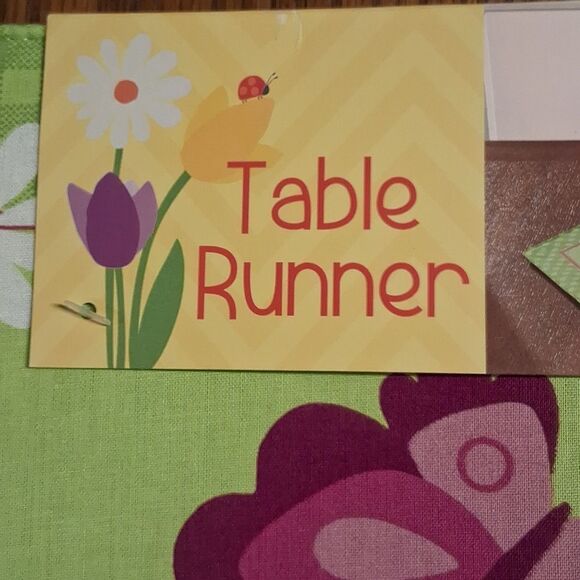 Colorful New Butterfly Table Runner 13" W. X 36" L. - Picture 4 of 6